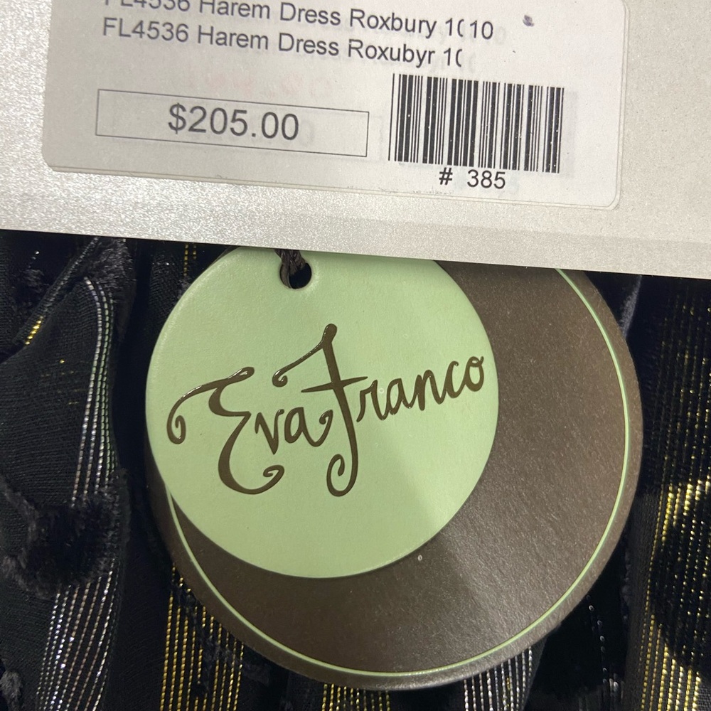 Eva Franco Black and Gold Midi Dress - Picture 4 of 4